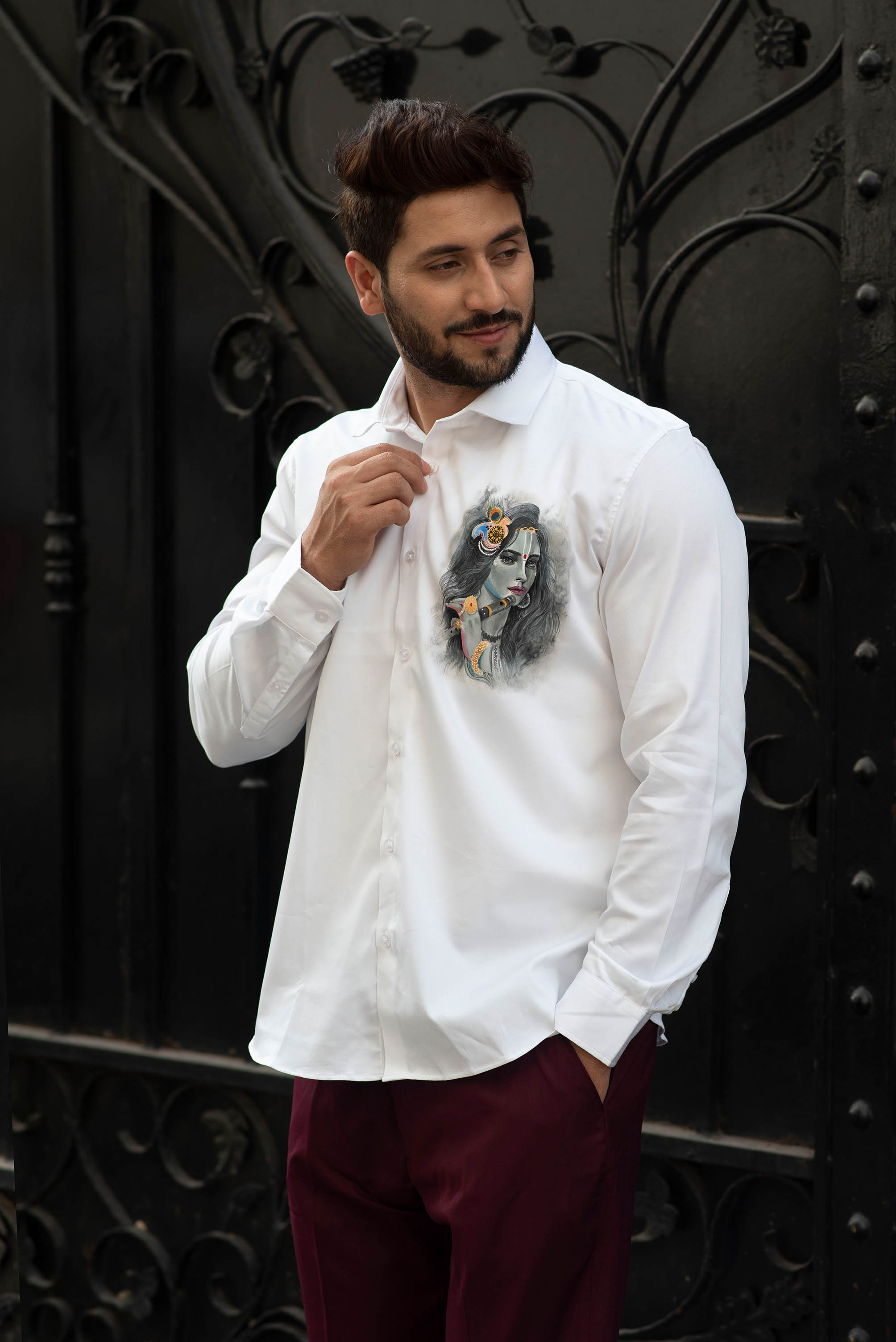 Krishna Kanhaiya Handpainted Shirt