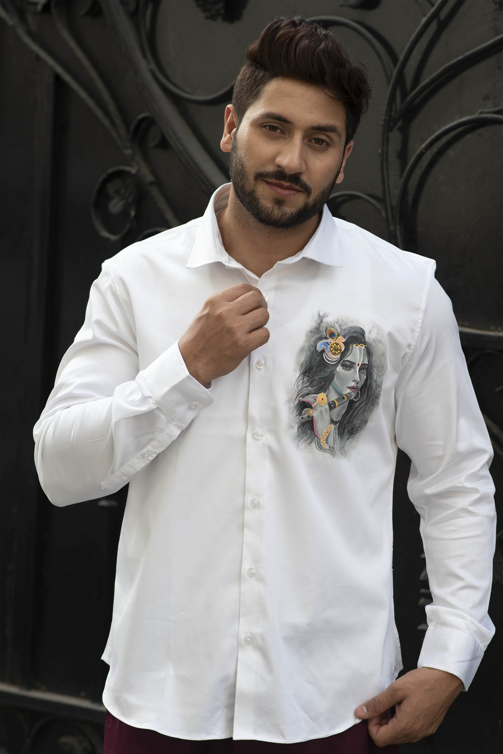 Krishna Kanhaiya Handpainted Shirt