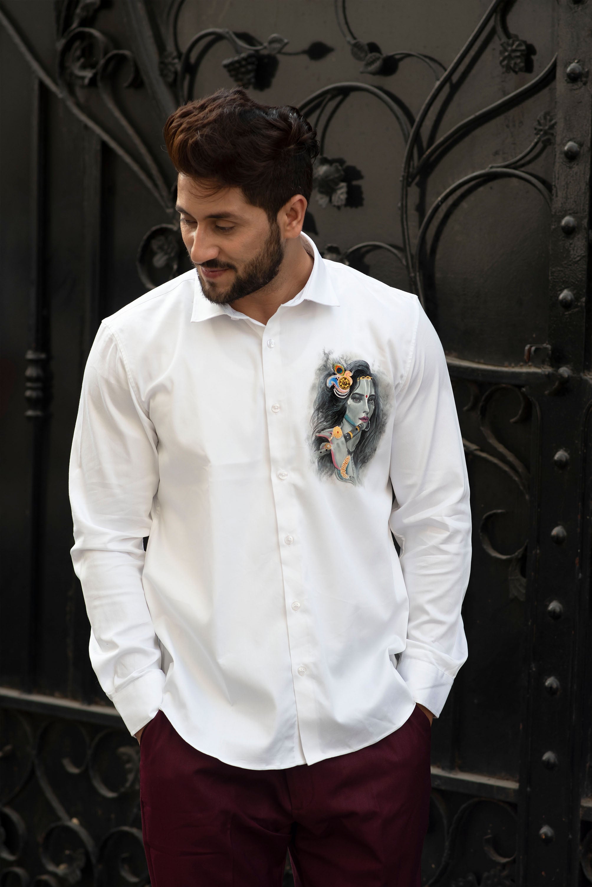 Krishna Kanhaiya Handpainted Shirt