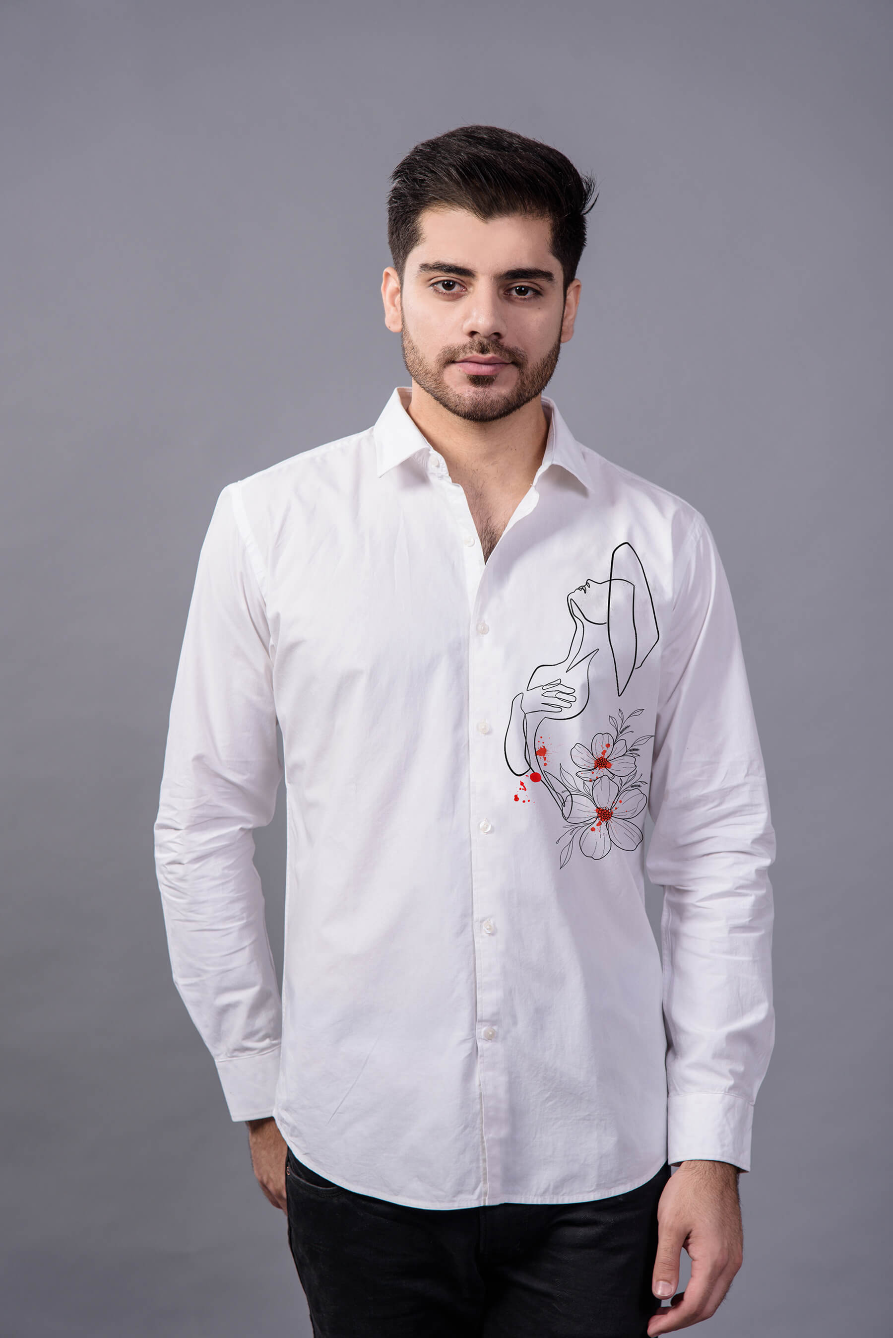 Kyaari (Bud) Handpainted Shirt