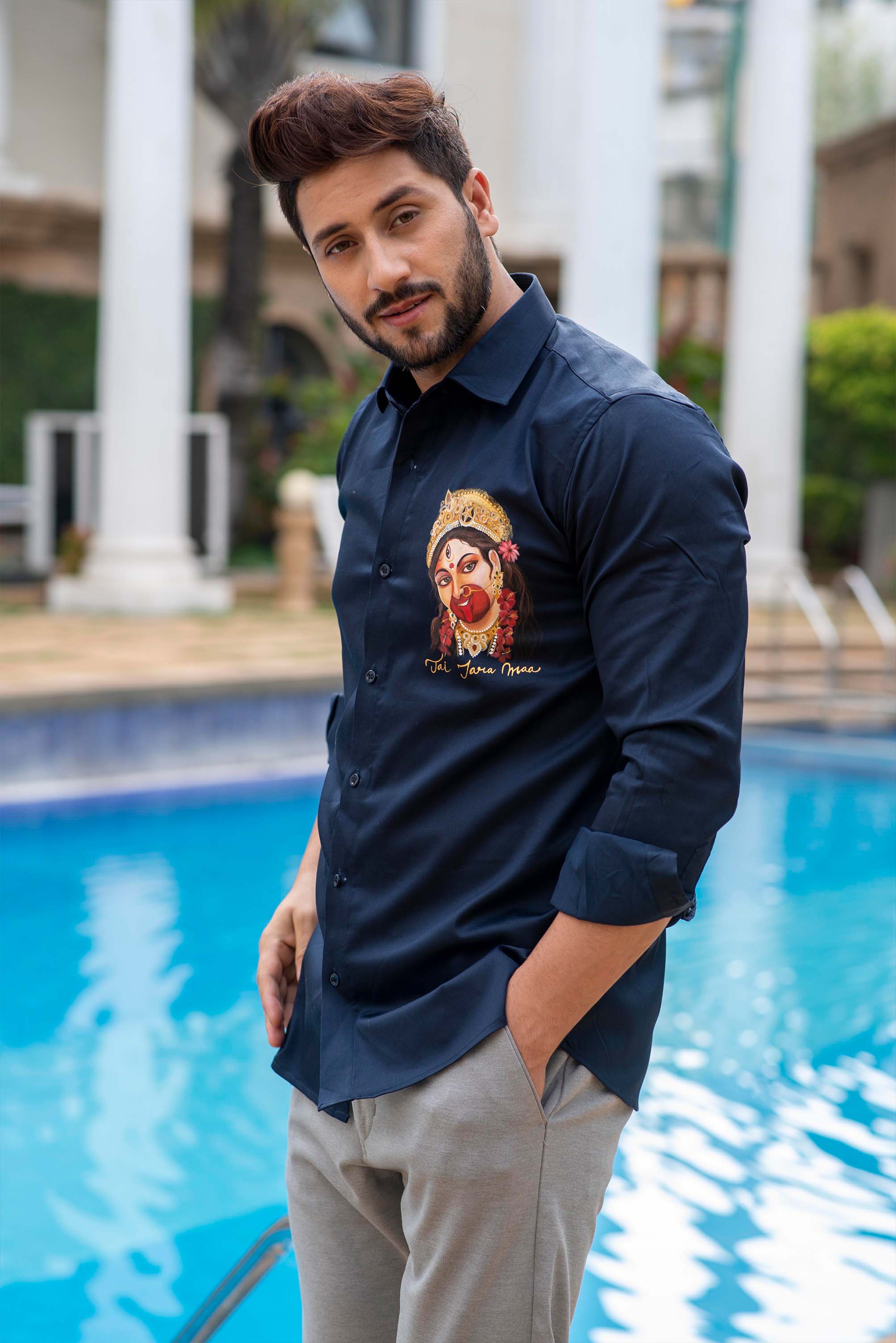 Maa Tara Devi Handpainted Shirt