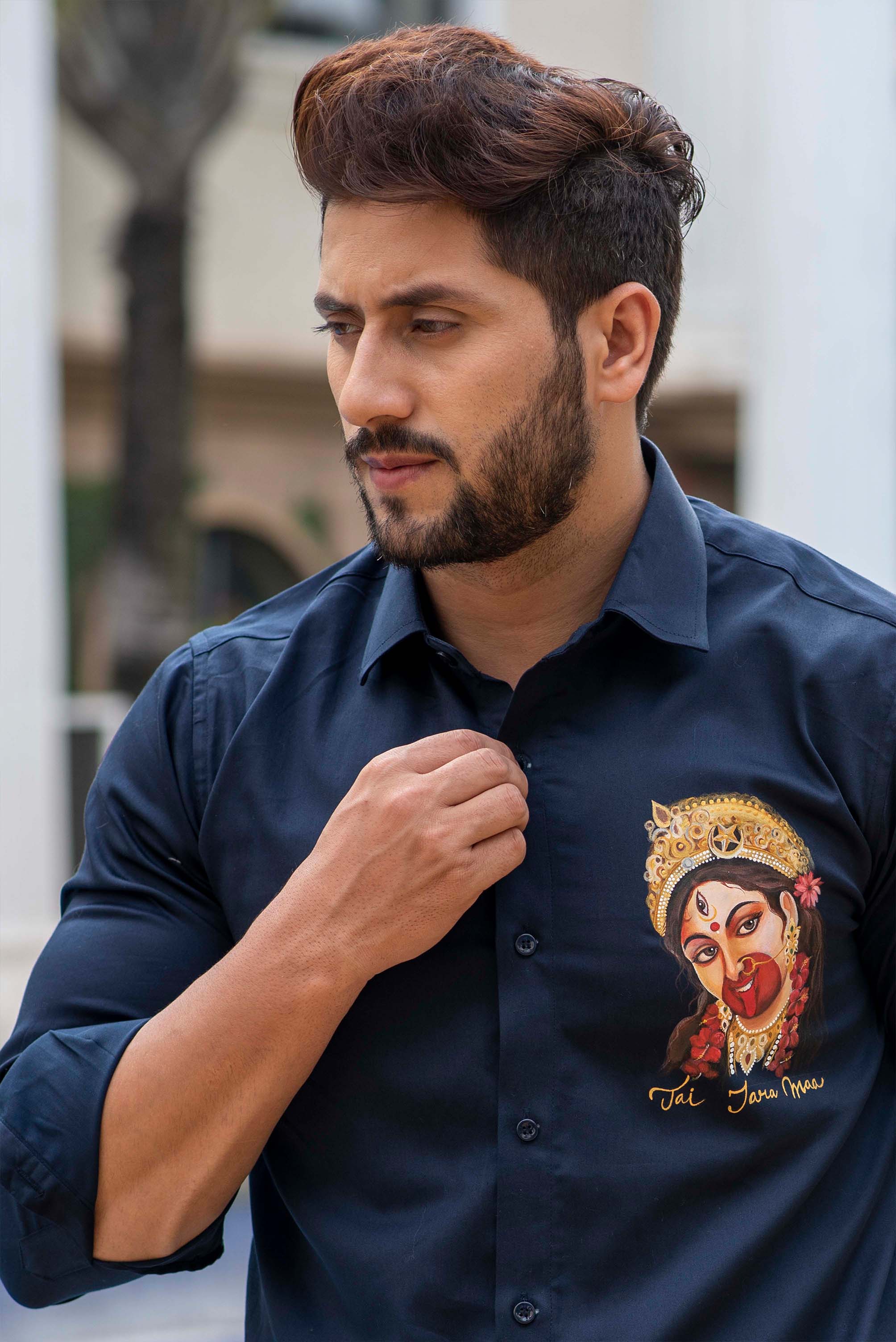 Maa Tara Devi Handpainted Shirt