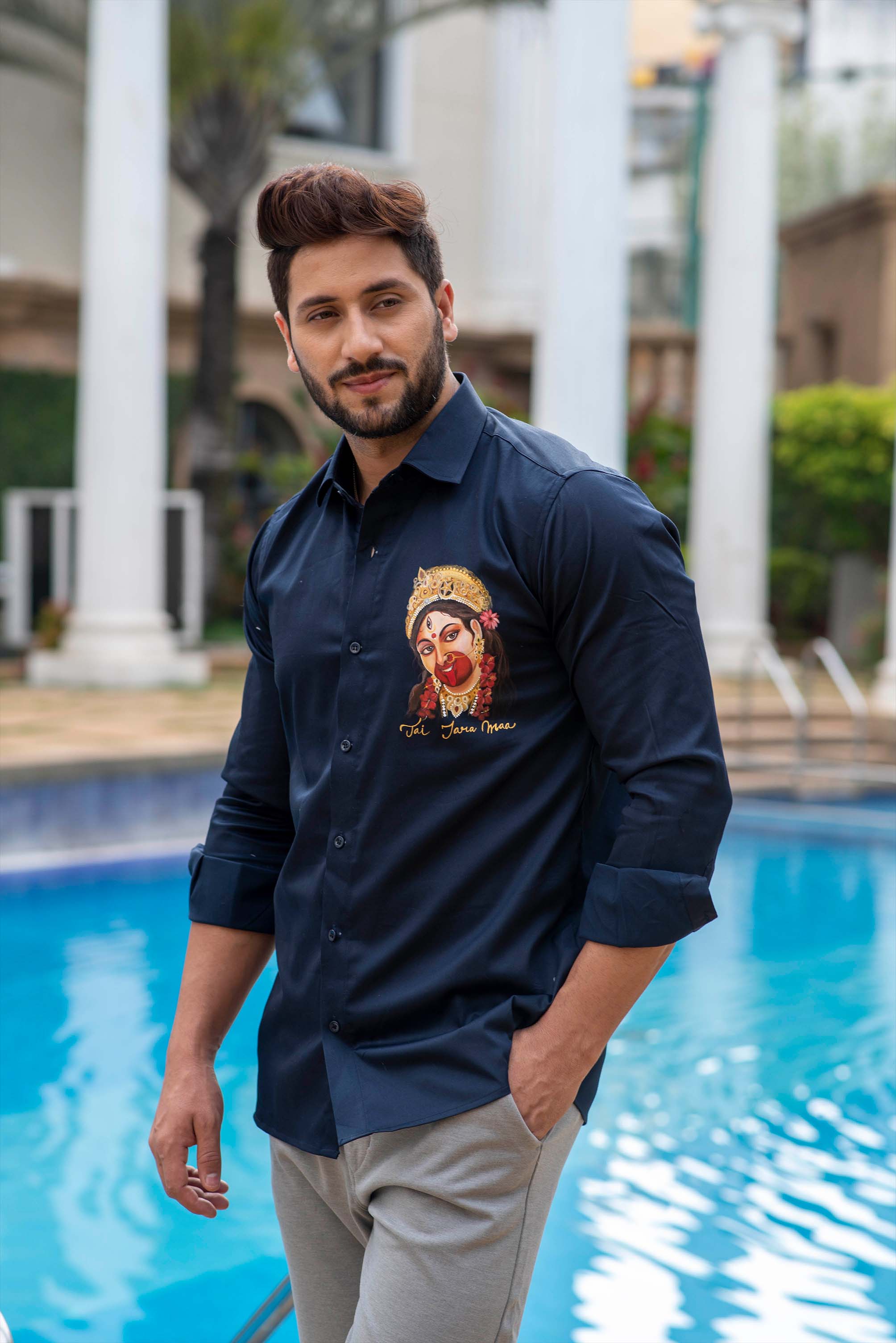 Maa Tara Devi Handpainted Shirt