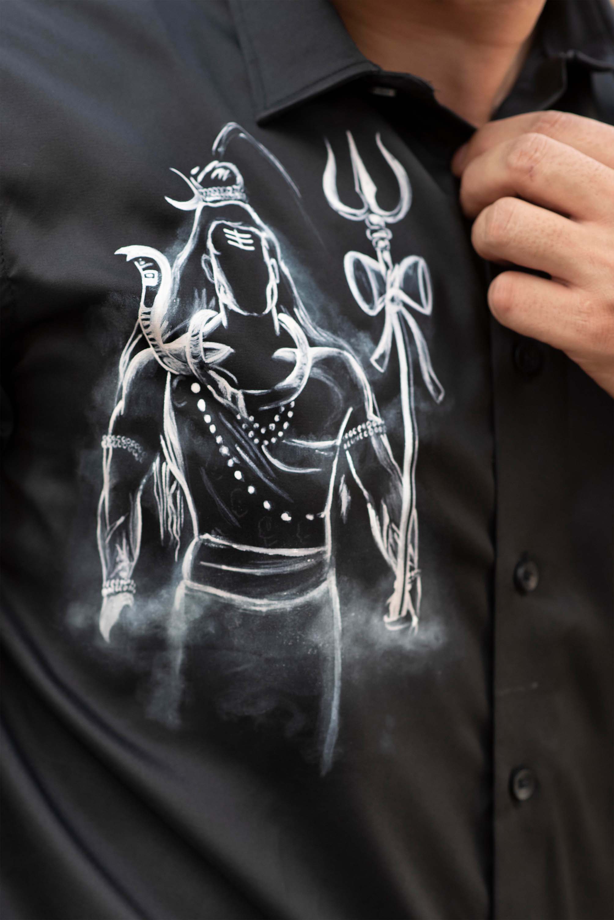 Mahadev Handpainted Shirt