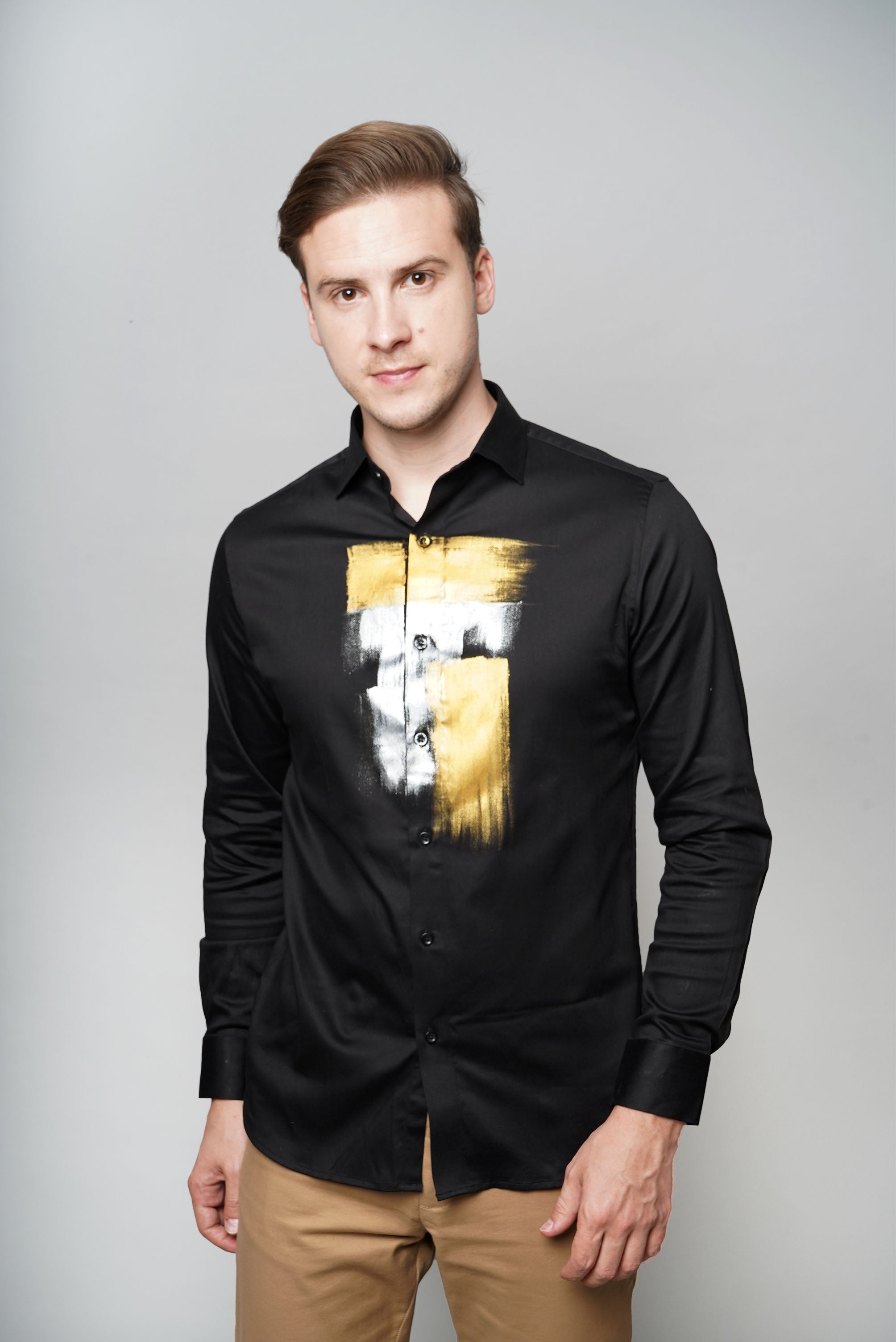 Metal Strokes Handpainted Shirt