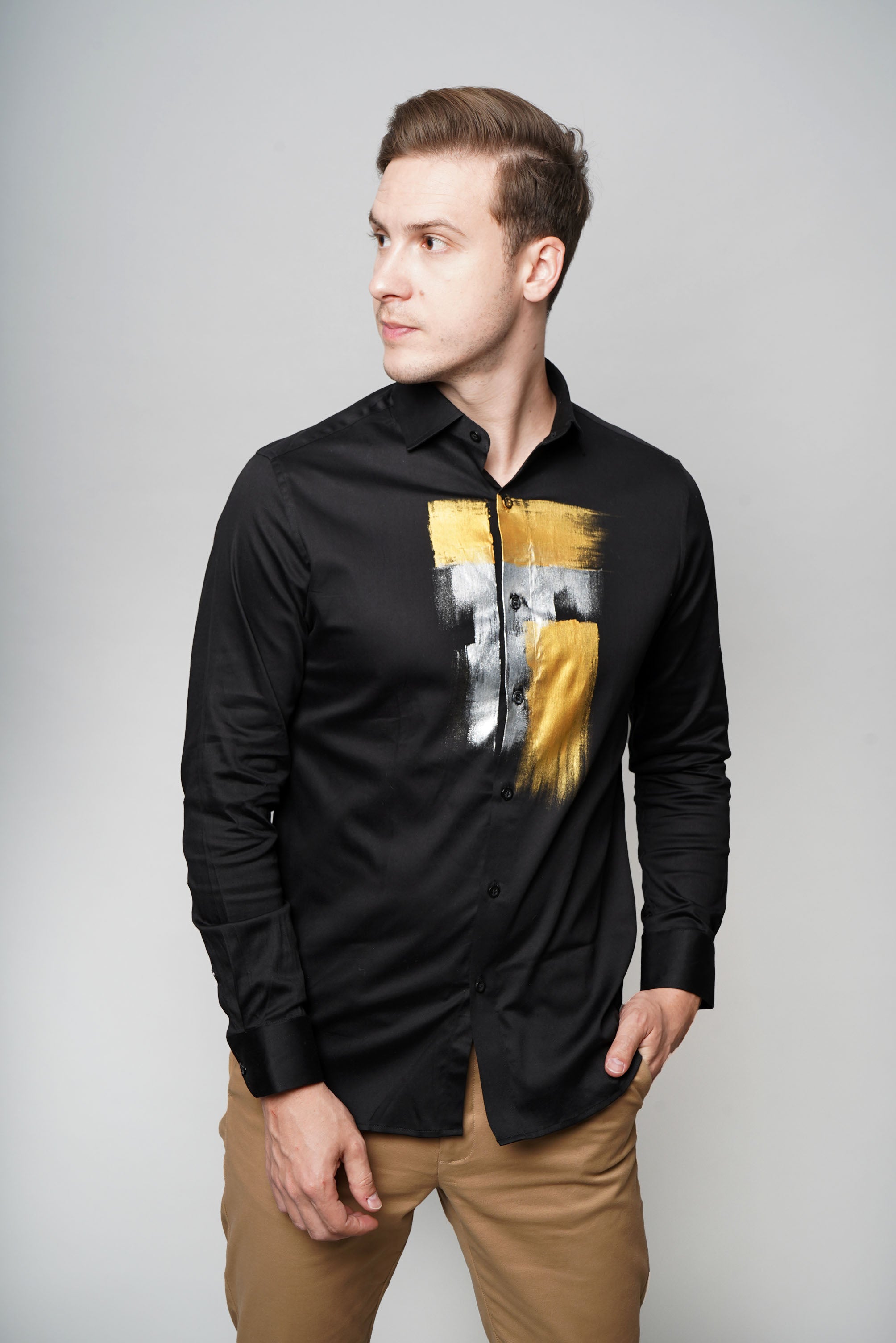 Metal Strokes Handpainted Shirt