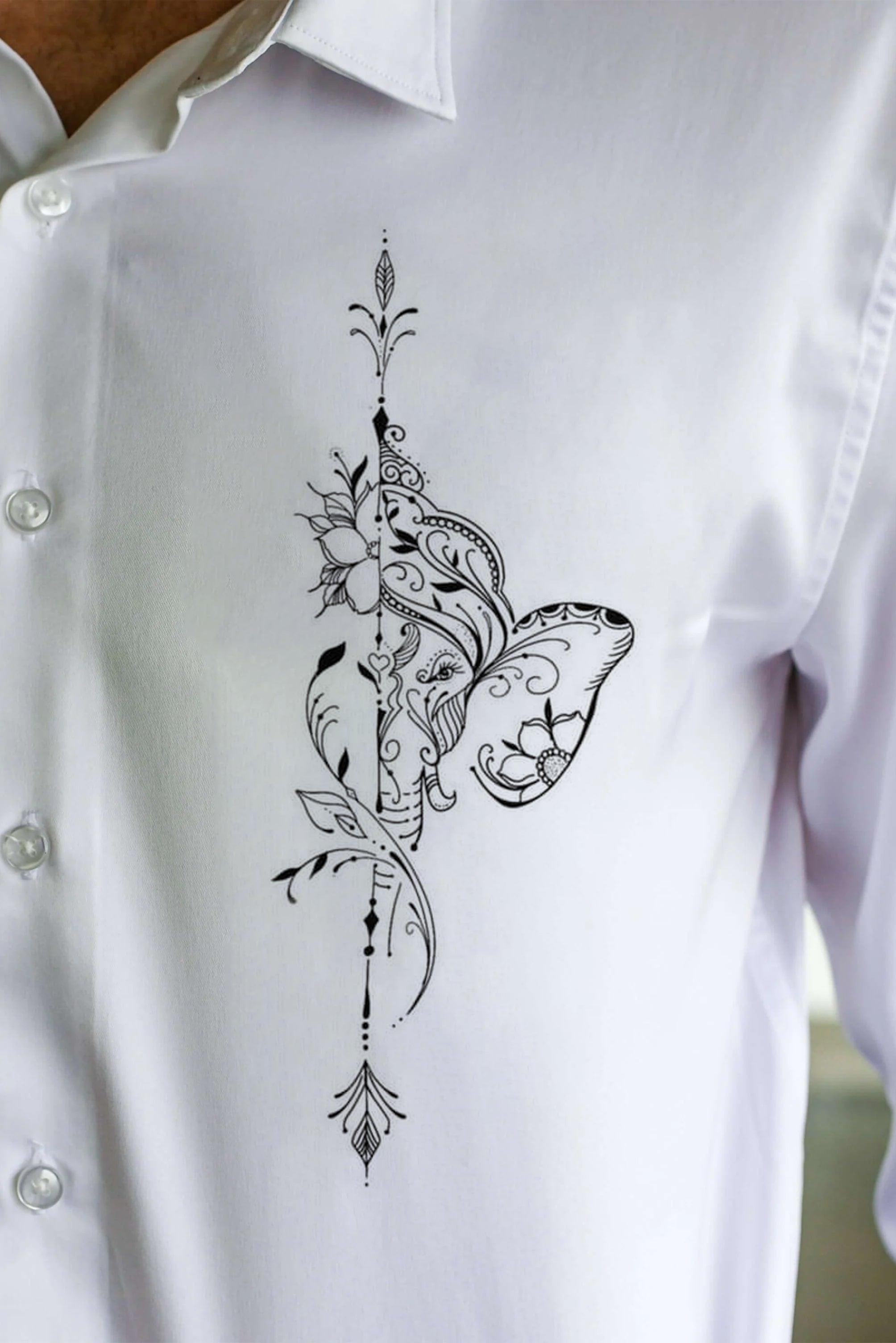 Geometric Ganesh Handpainted Shirt