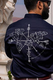 Seafarer Navy Handpainted Shirt