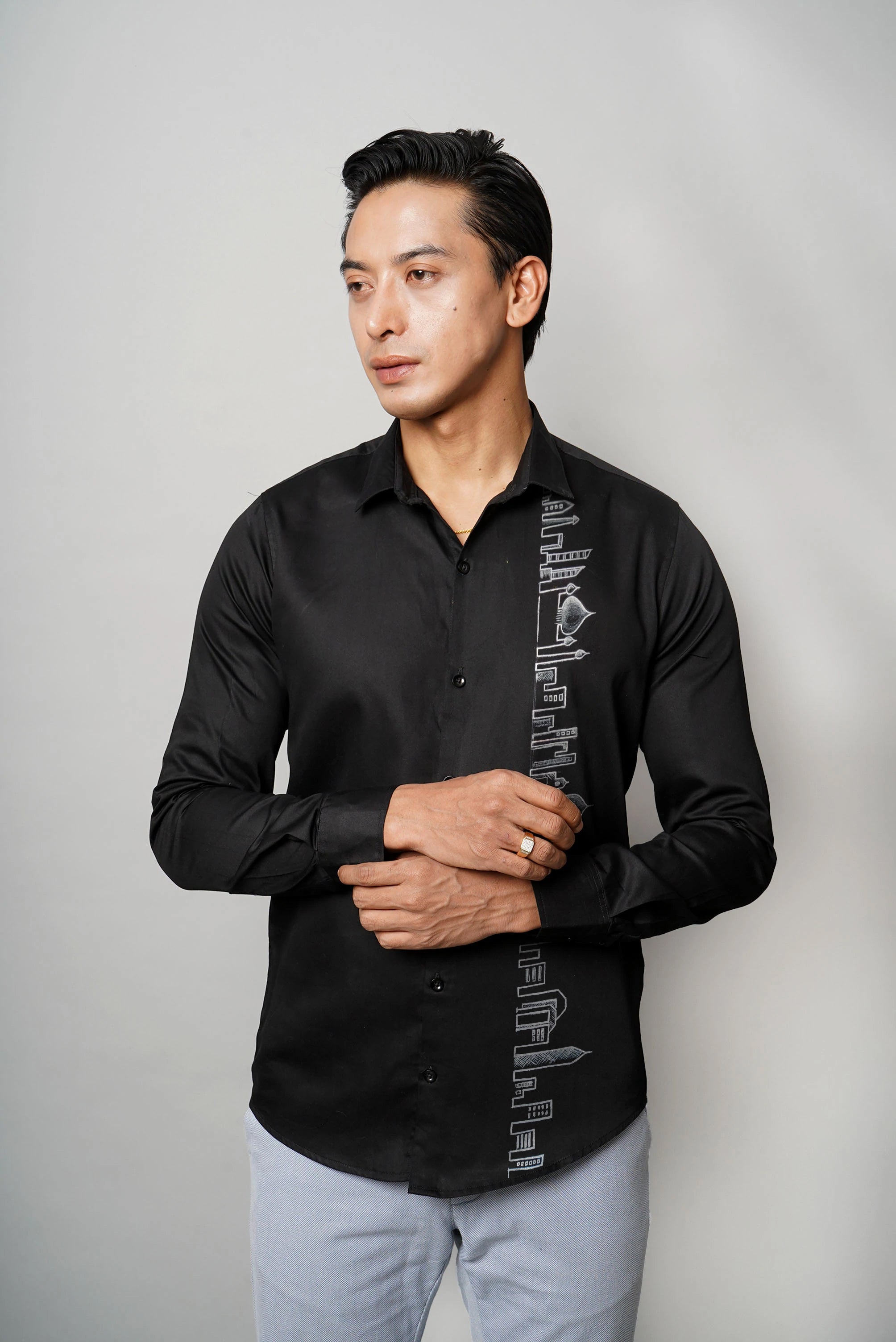 Urban Affair Handpainted Cotton Shirt