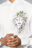 Lion Bloom Handpainted Shirt
