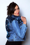 Blue Back Sequins