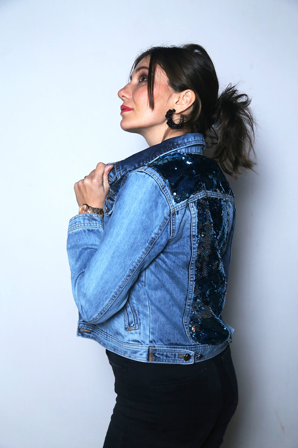 Blue Back Sequins
