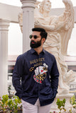 Money Maker Navy Handpainted Shirt