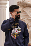 Money Maker Navy Handpainted Shirt