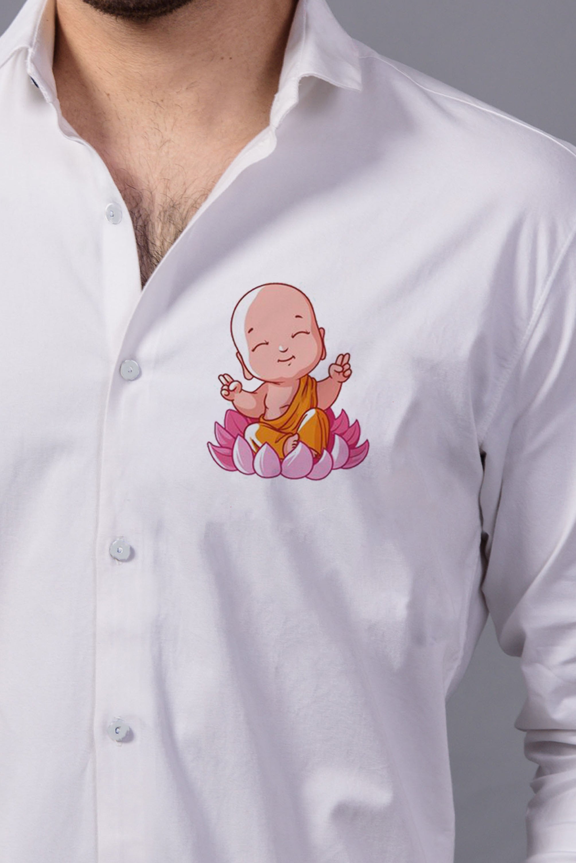 Blissful Buddha Handpainted Shirt