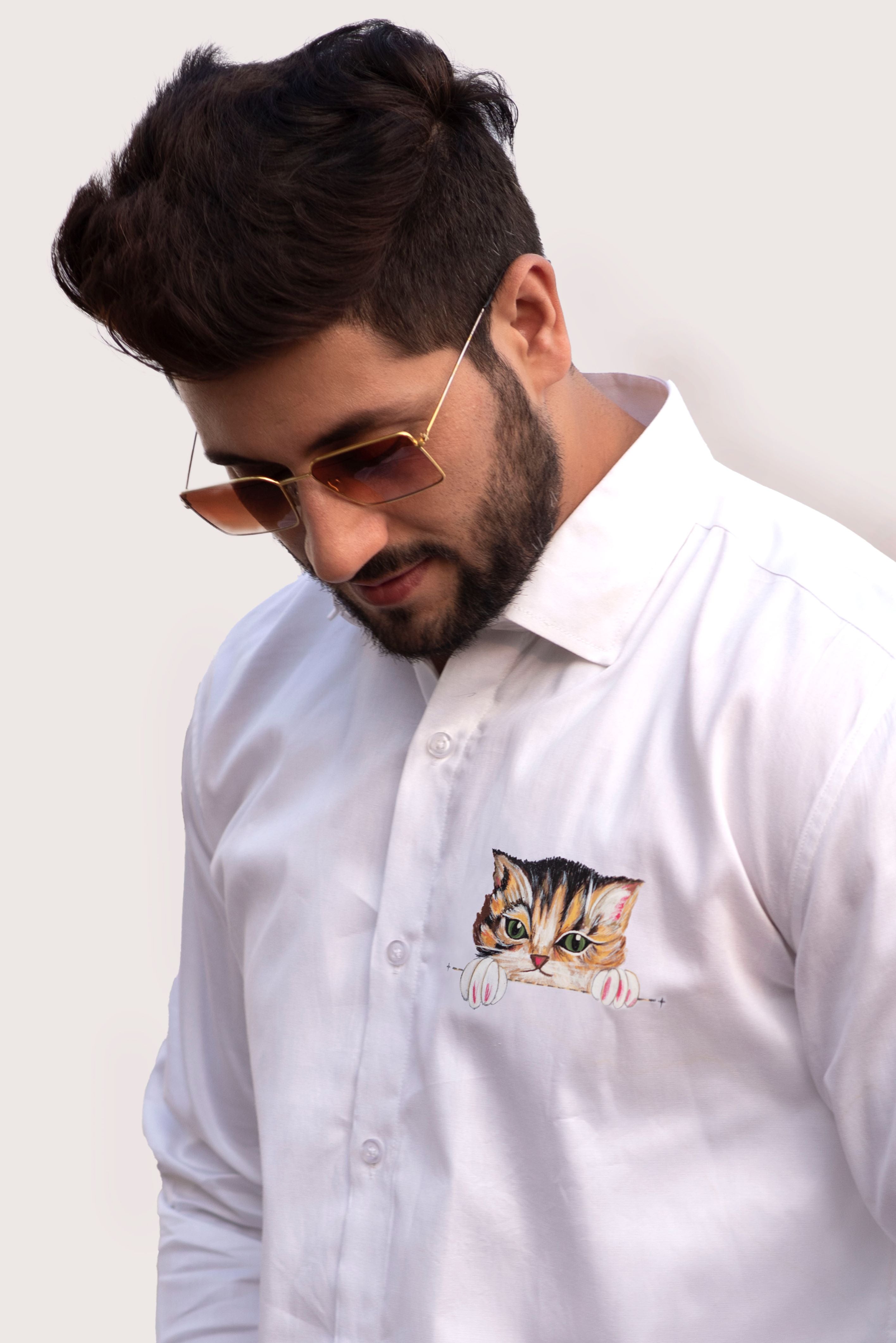 Kitty Cat Handpainted Shirt