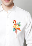 Flamingo Paradise Handpainted Shirt