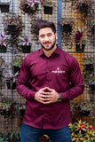 Mahesha Maroon Handpainted Shirt
