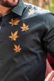 Golden Leaves Handpainted Shirt