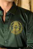 Devi Maa Olive Handpainted Shirt