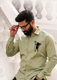 Shankara Sage Green Handpainted Shirt