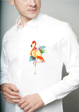 Flamingo Paradise Handpainted Shirt