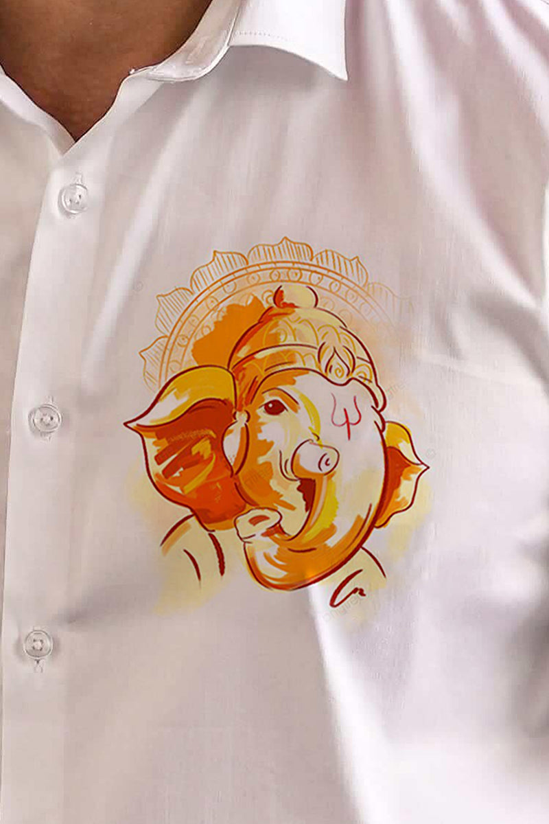 Maha Ganapat Handpainted Shirt