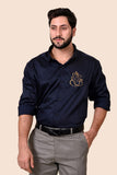 Modak Priya Navy Handpainted Shirt