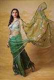 The Humming Bird Handpainted Saree