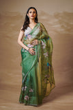 The Humming Bird Handpainted Saree