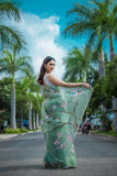 The Humming Bird Handpainted Saree