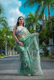 The Humming Bird Handpainted Saree