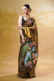 Radha Krishna Handpainted Saree