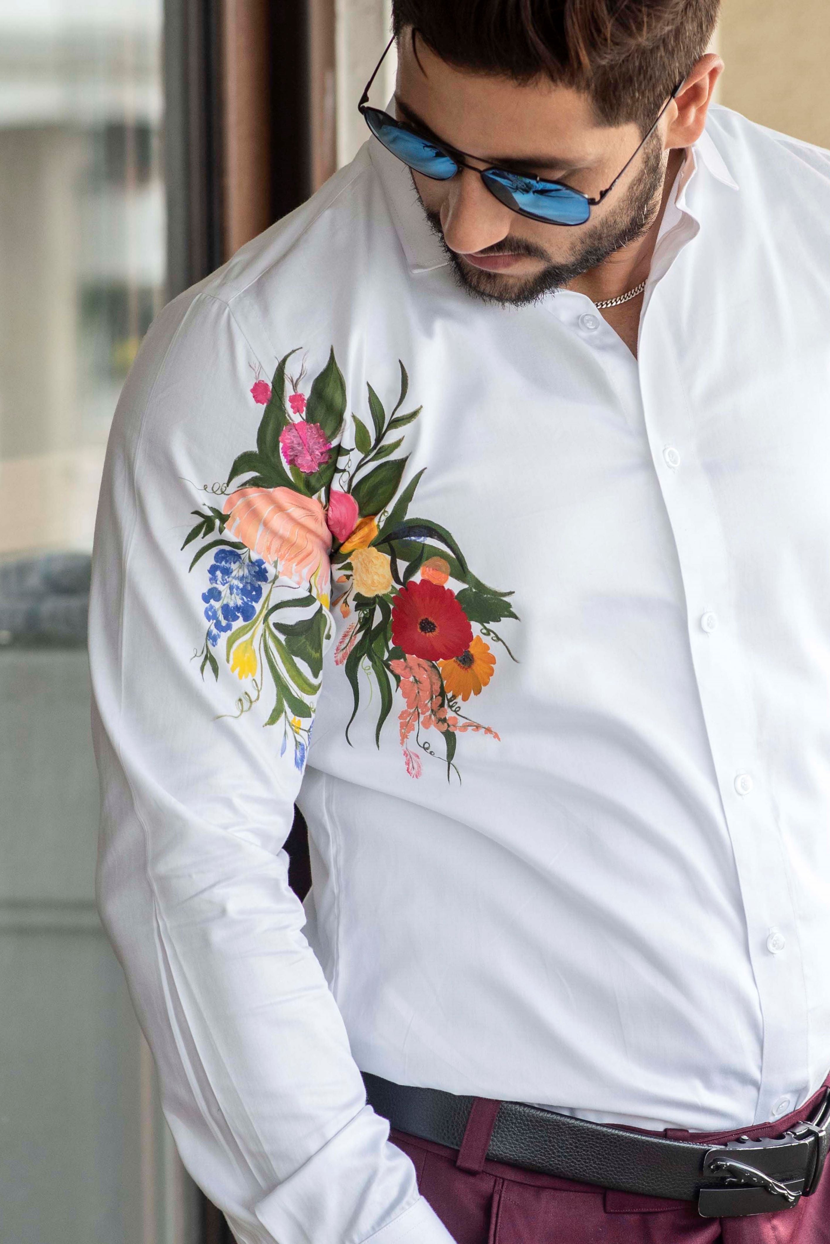 Rosette Handpainted Shirt