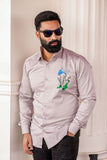 Tusker Grey Handpainted Shirt