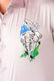 Tusker Grey Handpainted Shirt