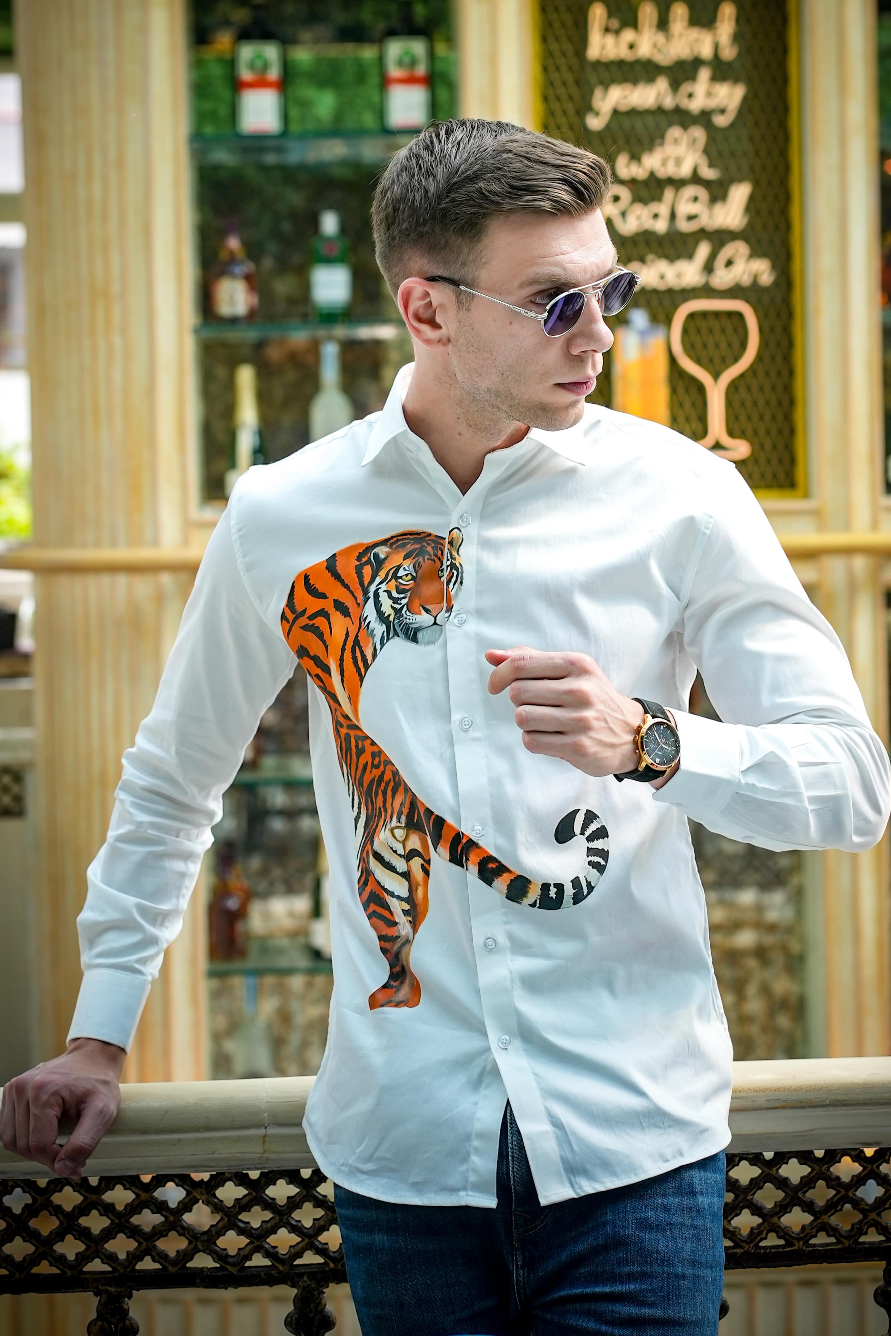 The Great Indian Tiger Handpainted Shirt