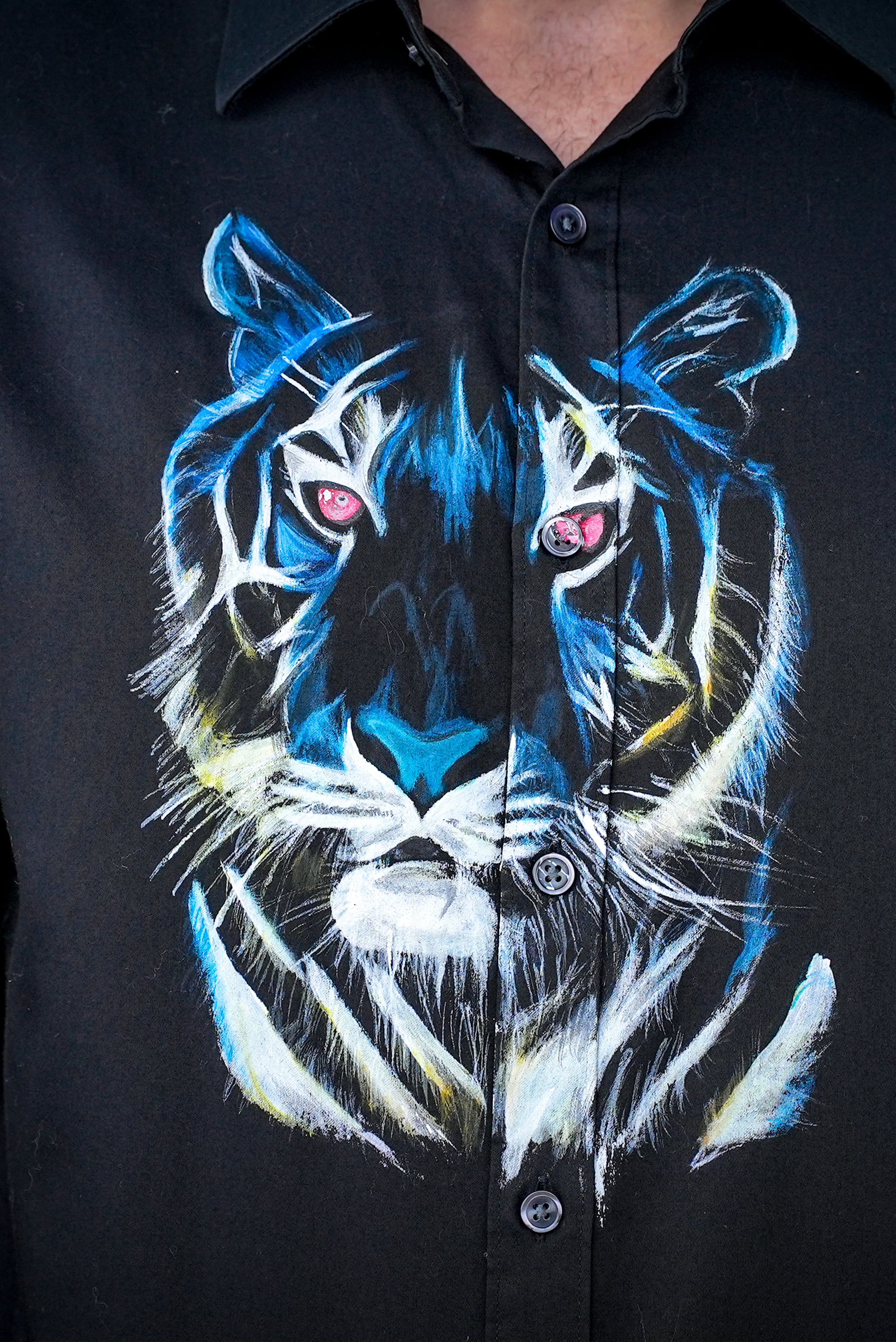 The Illuminated Tiger Handpainted Shirt