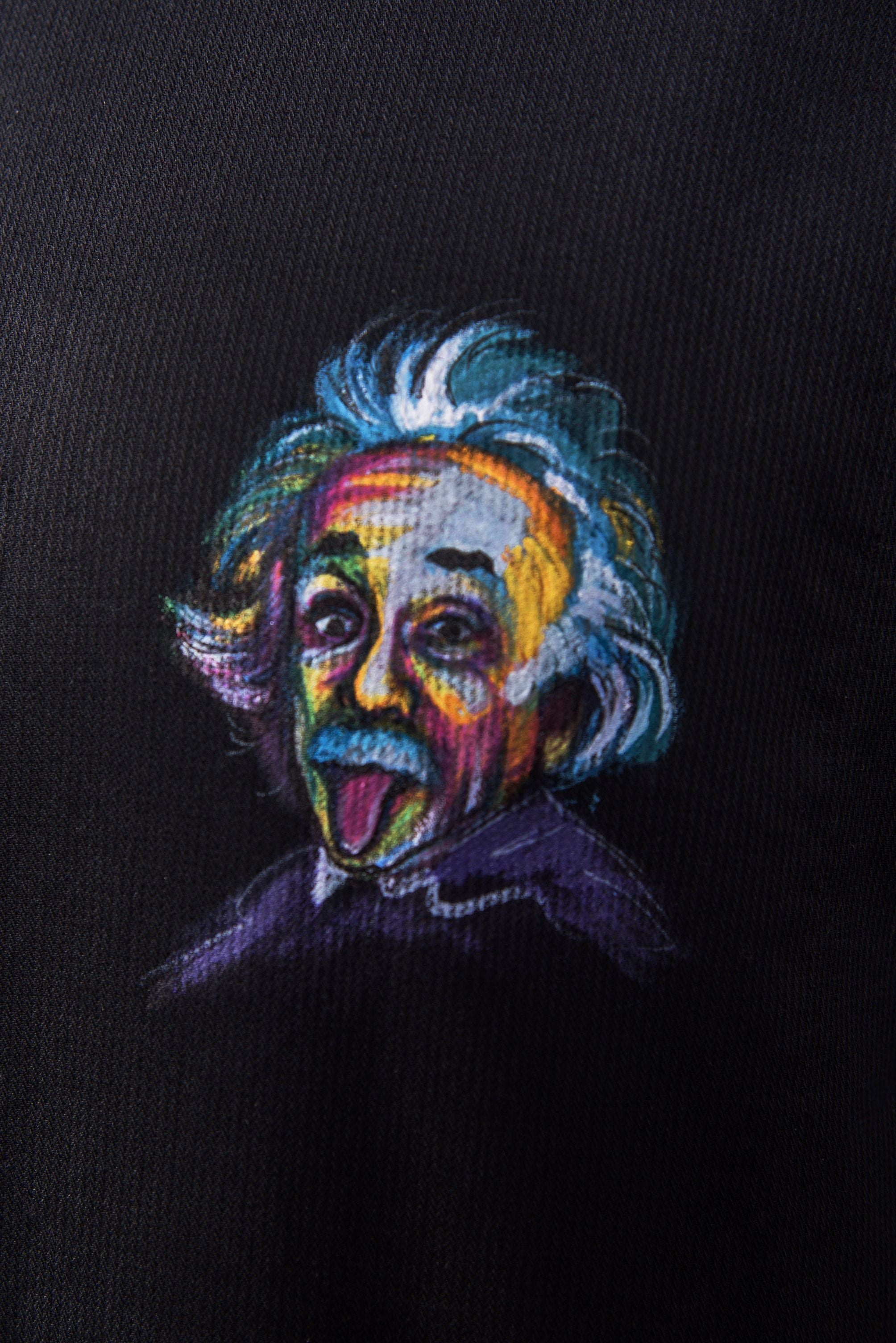 Einstein White Handpainted Shirt