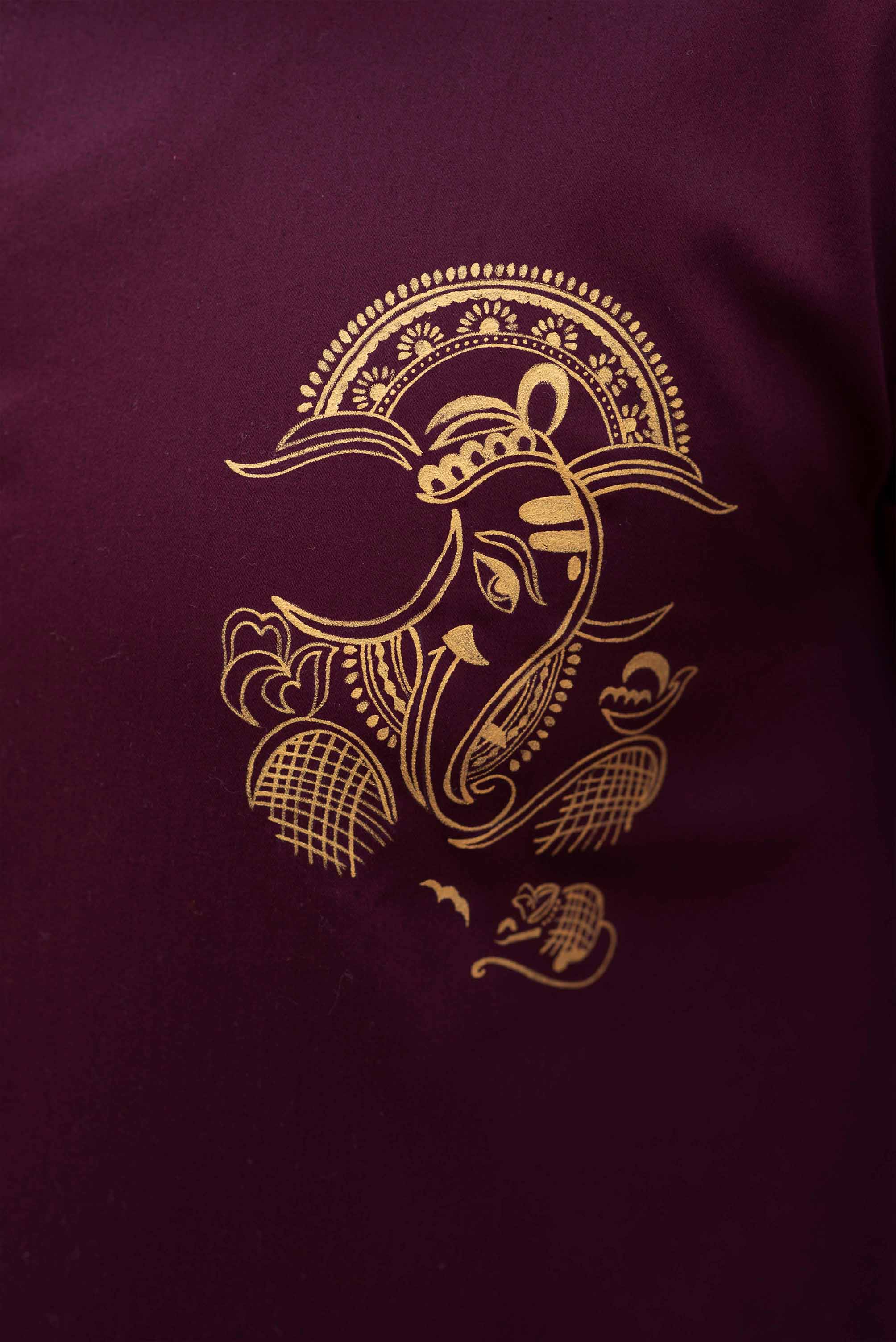 Vighnaharta Ganesha Handpainted Shirt
