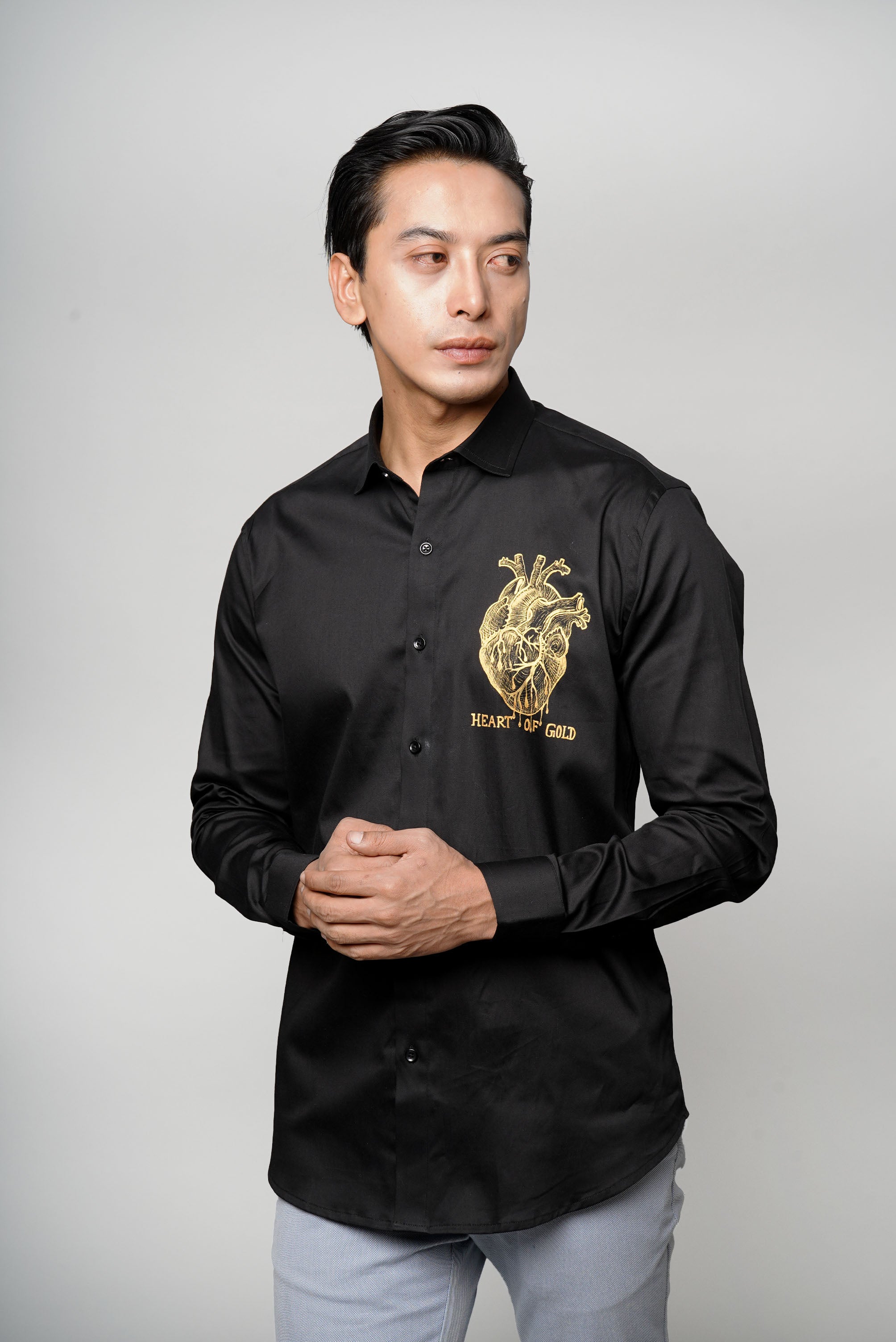 Heart Of Gold Handpainted Shirt