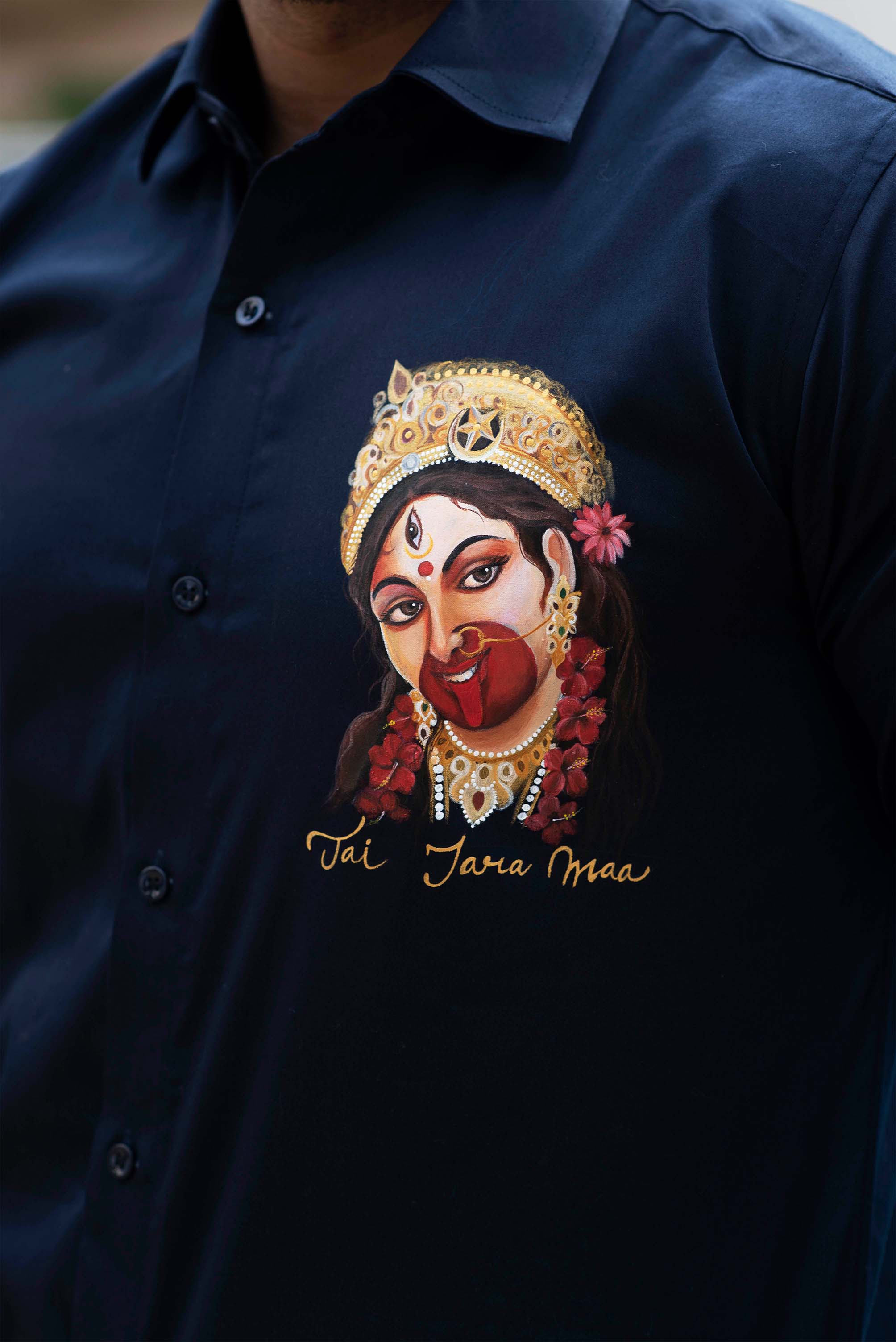 Maa Tara Devi Handpainted Shirt