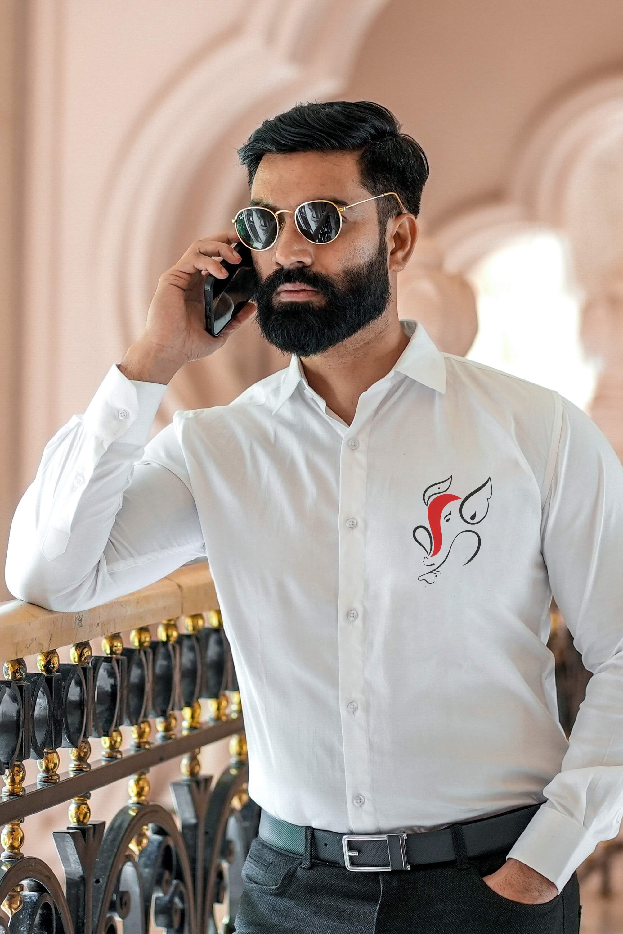 Ganapati Handpainted Shirt