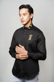 Crown Black Handpainted Shirt