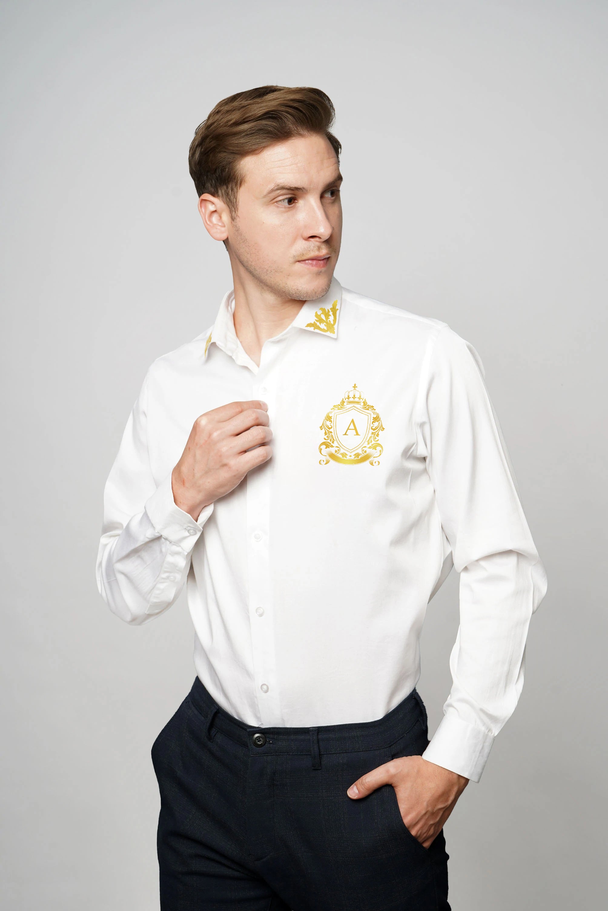 Cambridge White Handpainted Shirt