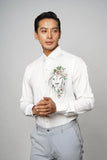 Lion Bloom Handpainted Shirt