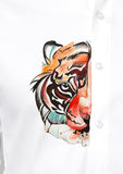 Half Faced Tiger Handpainted Shirt