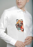 Half Faced Tiger Handpainted Shirt